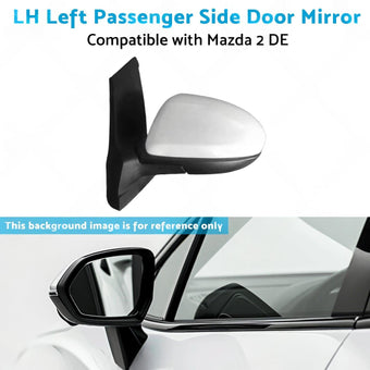 compare product LH Left Passenger Side Door Mirror Suitable for 3 Wires Mazda 2 DE 06 or 07-14