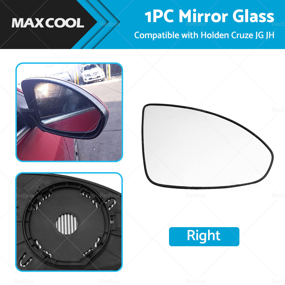 Right Driver Side Mirror Glass w  Base Suitable for Holden Cruze JG JH 2009-2016