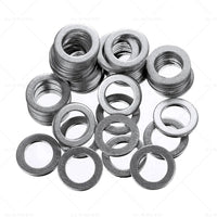 50PCS Car Engine Oil Crush Washers Drain Plug Gaskets ID 14mm , OD 22mm Aluminum