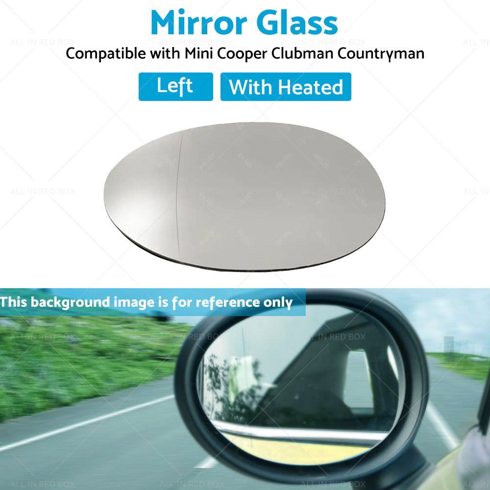 Left Mirror Glass Heated Back Plate Suitable for MINI Cooper F55 F56 Clubman F54