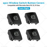 4PCS Driver Window Switch Button Cover Suitable for Mercedes Benz ML W164 W212