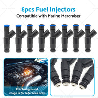 8X Fuel Injectors Suitable for Marine Mercruiser V8 MPI 5. 7 4. 3 5. 0 350 Mag