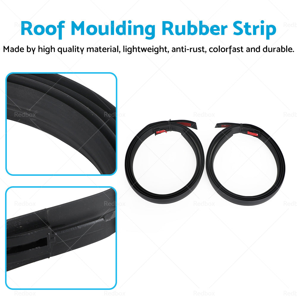 Pair LH  and  RH Dual Cab Roof Moulding Rubber Strip Suitable For Toyota Hilux 05-15