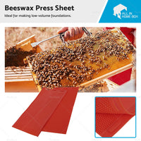 Beekeeping Soft Red Beeswax Wax Sheet Mould DIY Silicone Comb Press Mold Tools