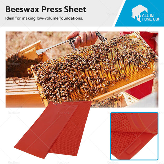 Beekeeping Soft Red Beeswax Wax Sheet Mould DIY Silicone Comb Press Mold Tools