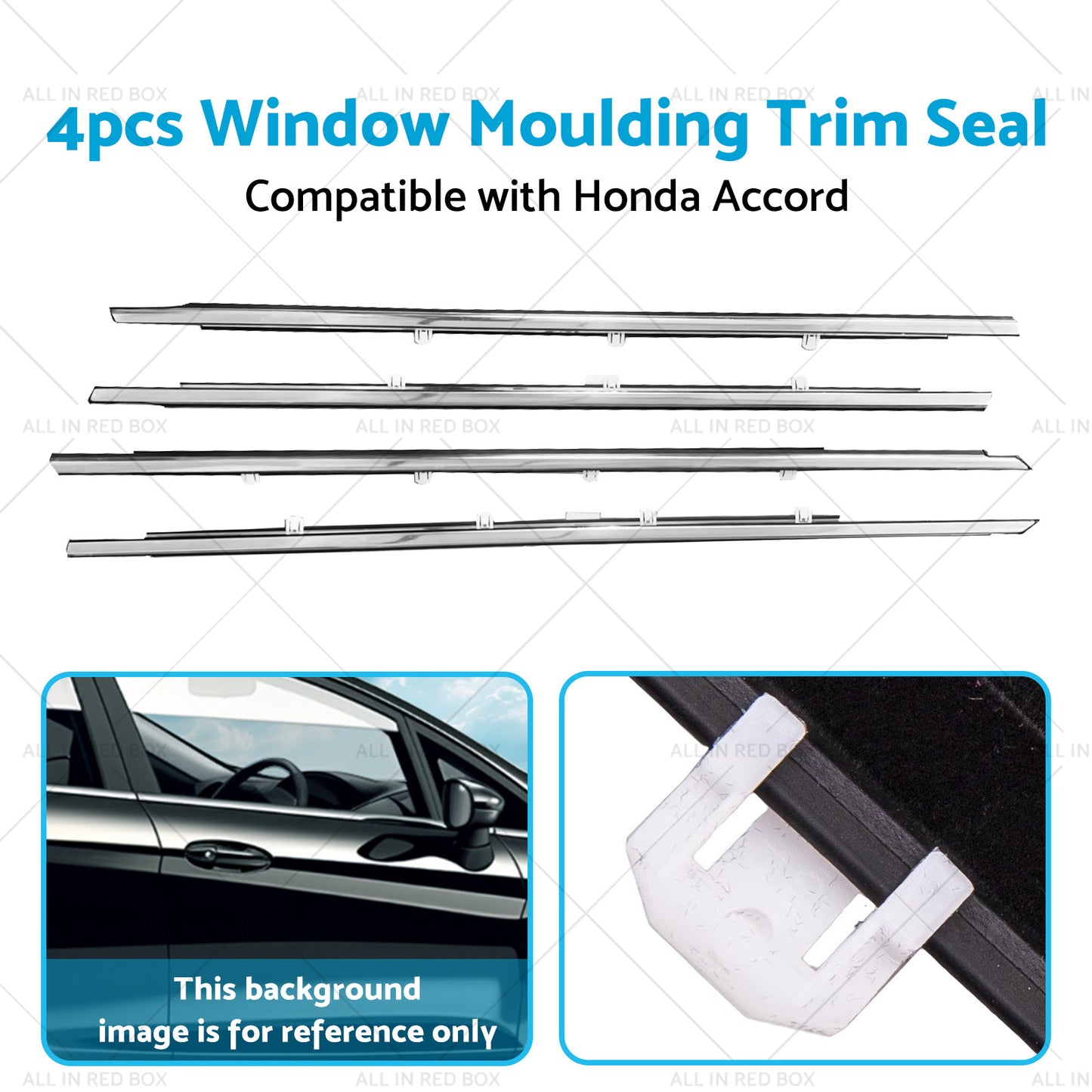 4x Window Glass Seal Weatherstrip Weather Strip Suitable For Honda Accord 08-13