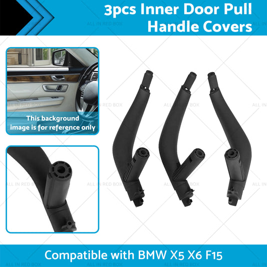 3x Inner Door Pull Handle Covers Suitable for BMW X5 X6 F15 F16 F85