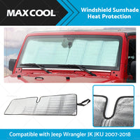 Windshield Sunshade Heat Protection Suitable For Jeep Wrangler JK JKU 2007-2018