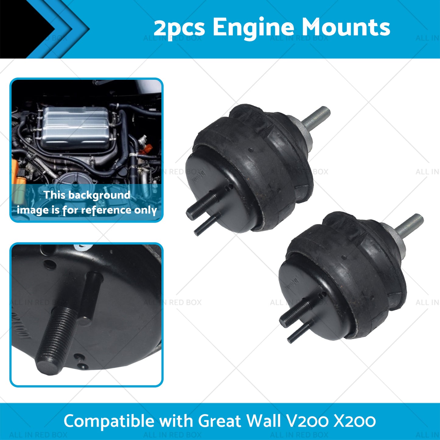 2x Engine Mount Suitable for Great Wall V200 X200 2.0L GW4D20 Diesel Auto or Manual