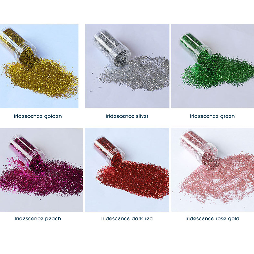 24 * 20ml Colors Glitter Pigment Debris Resin Epoxy Dream Flash Powder Crafts