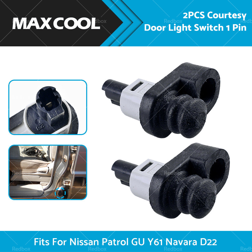 2Pcs Courtesy Door Light Switch 1 pin Fits For Nissan Patrol GU Y61 Navara D22