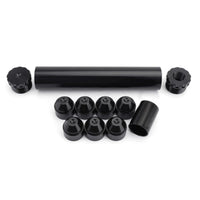 1x6 Aluminum Inline Fuel Filter 1/2-28 Suitable For Universal Car Use Black