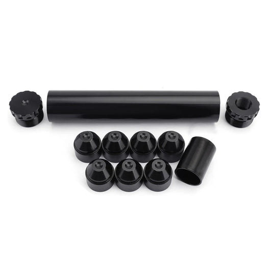 1x6 Aluminum Inline Fuel Filter 1/2-28 Suitable For Universal Car Use Black