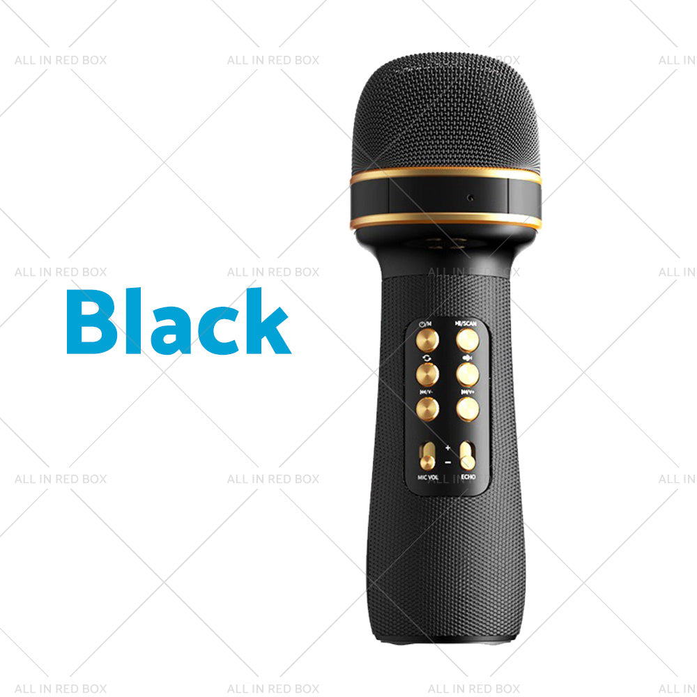 Wireless Blue-tooth Portable Karaoke Microphone Speaker Mic USB Speaker Portable