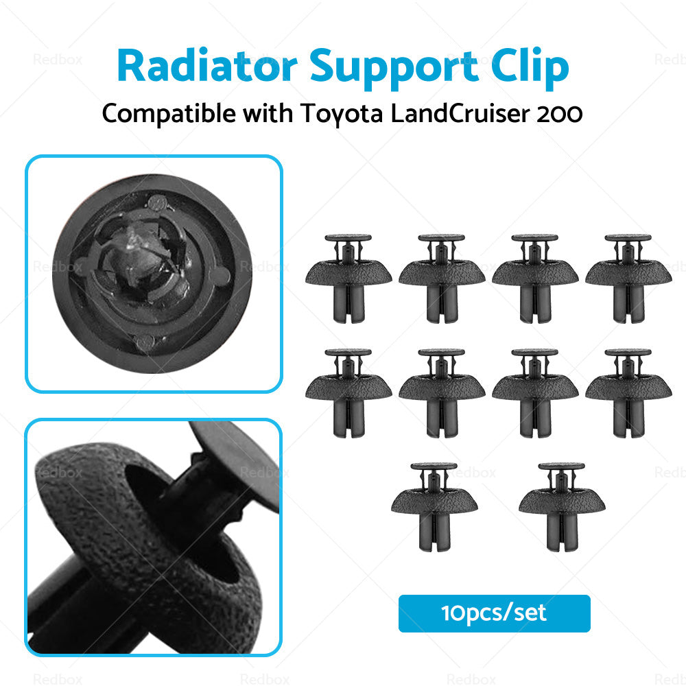 10x Suitable For Toyota LandCruiser 200 Engine Cover Clip Radiator Support Clip