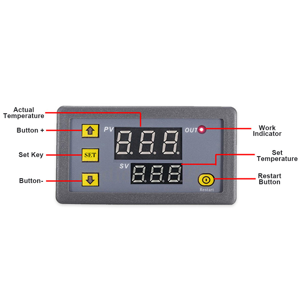 12V Intelligent Digital Temperature Controller Thermostat Temp Control Switch