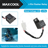 Suitable For Kawasaki Yamaha 2Pin Motorcycle LED Turn Signal Light Flasher Relay