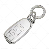 Suitable For Chery Omoda 5 Car Remote Key Fob Case Cover TPU White and Sliver