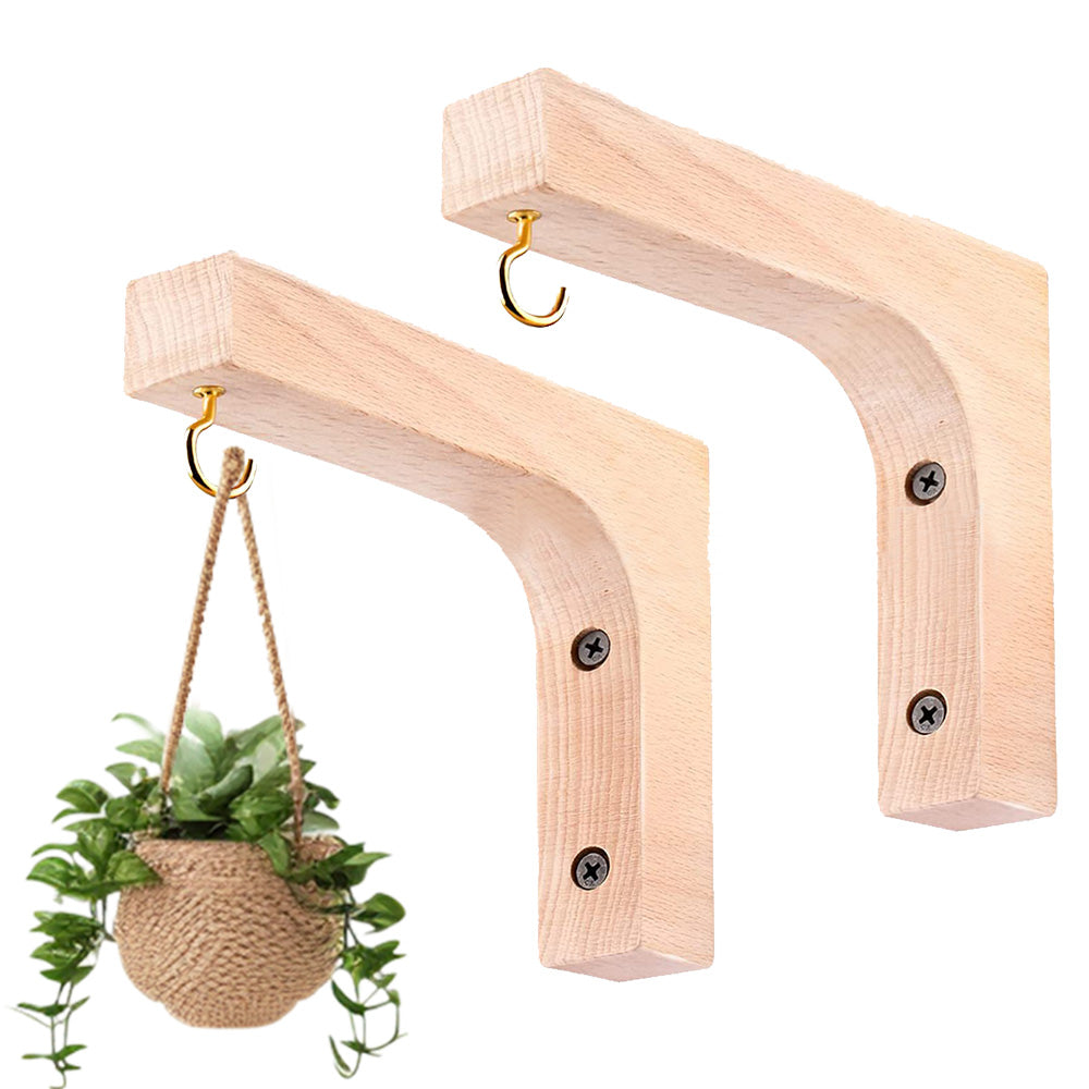 Plant Hanger Hanging Plant Hook Wooden Hanging Basket Wall Plant Hook Flower Pot