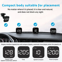 HUD Head Up Display Car LED Digital GPS Speedometer Universal Overspeed Alarm