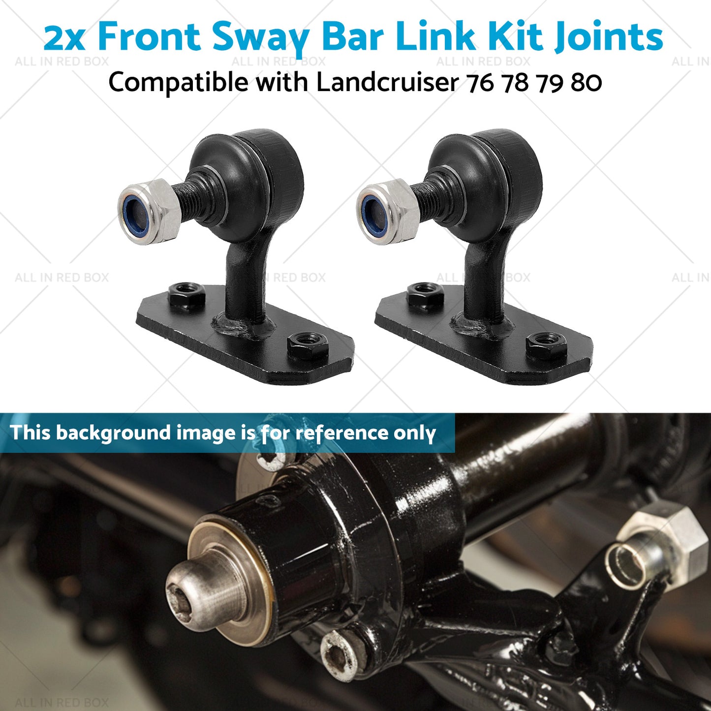 2x Front Sway Bar Link Kit Joints Suitable for Landcruiser 76 78 79 80 92-03