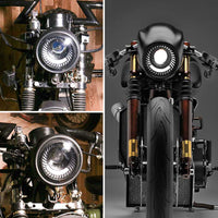 Motorcycle 6. 5inch LED Headlight Spiral Side Mount Bracket Suitable For Cafe Racer