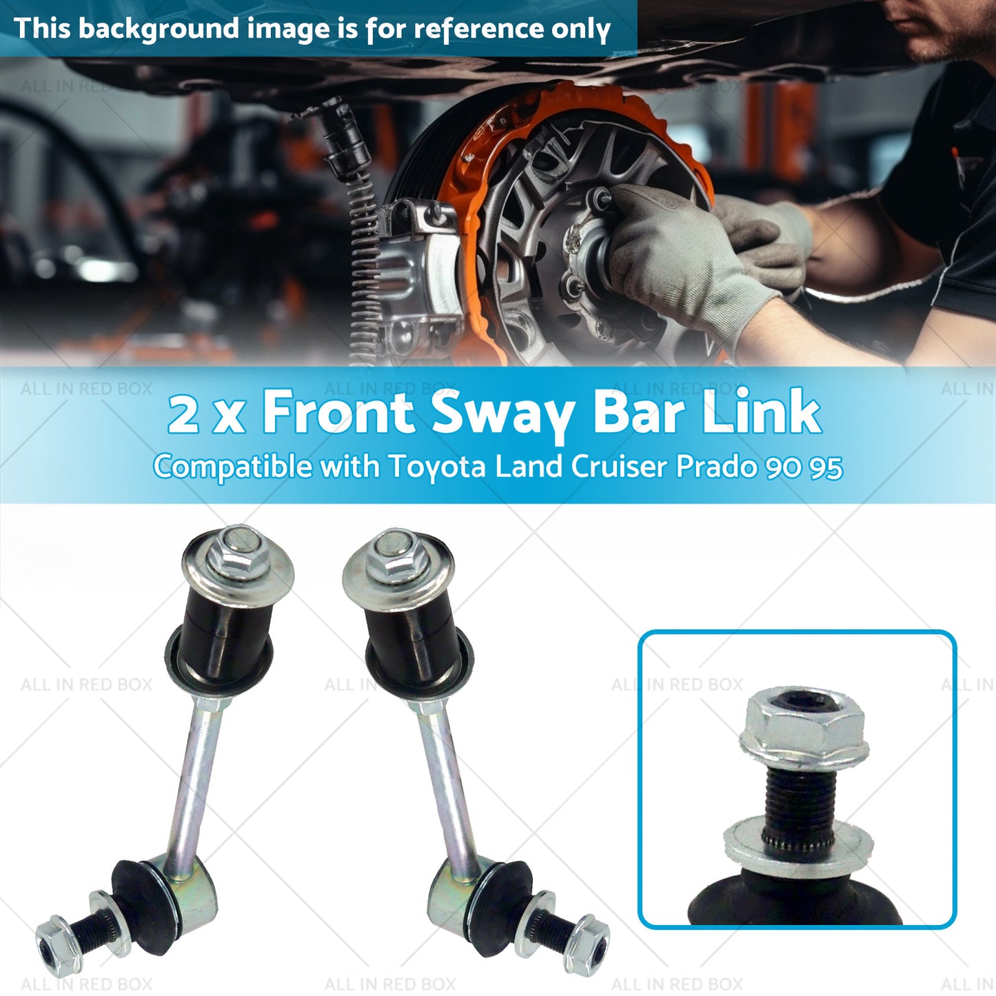 2PCS Front Sway Bar Link Kit Suitable For Toyota Land Cruiser Prado 90 95 96-02