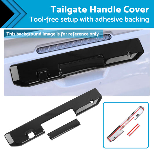 Glossy Black Rear Tail Gate Tailgate Handle Cover Suitable For Triton L200 23-25