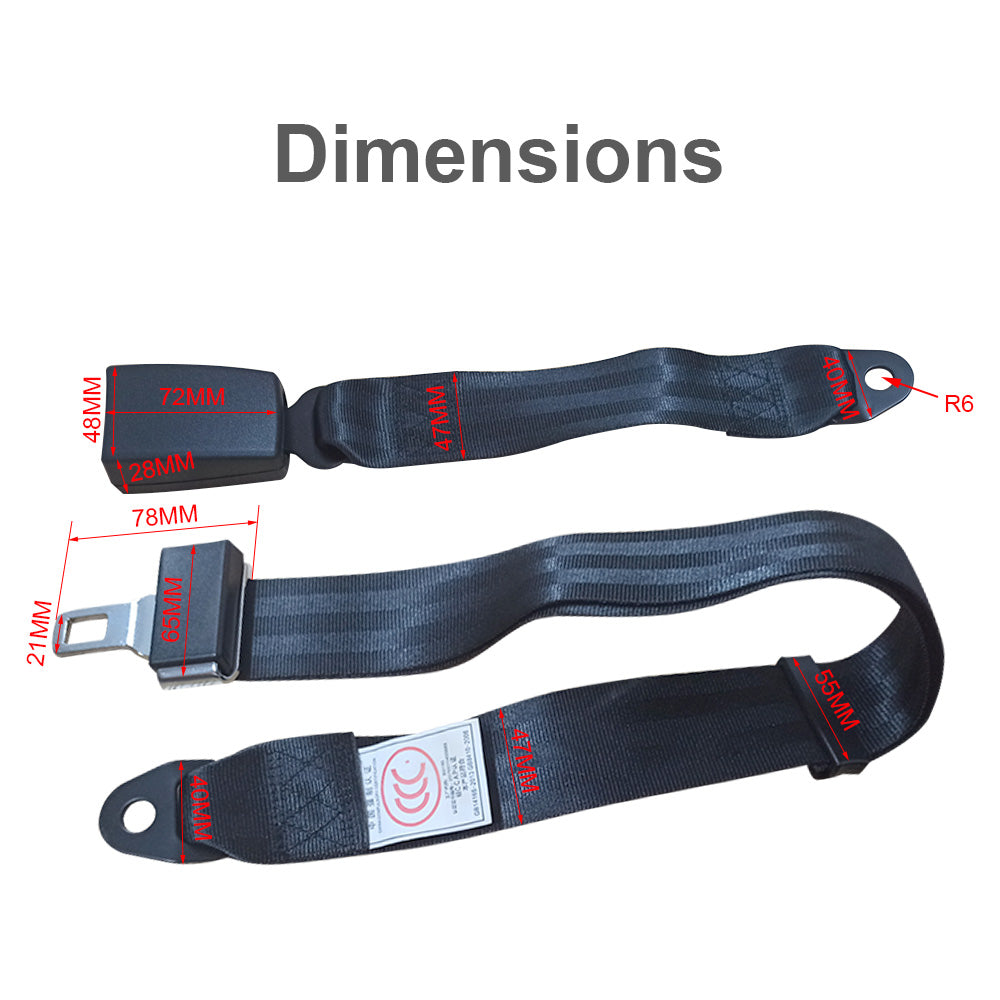 2 Set Car Truck 2 Point Retractable Adjustable Seat Lap Sash Belt Strap Seatbelt