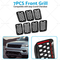 Front Grill Mesh Covers Inserts Suitable for Jeep Grand Cherokee 17-22  Black