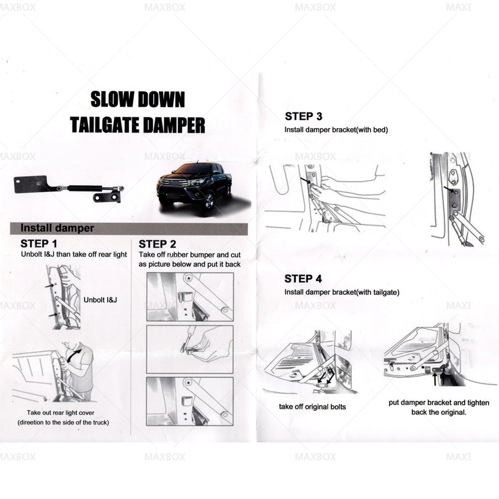 ?Tailgate Assist Shock Struts Bar Lift Support Damper Suitable for Toyota Hilux