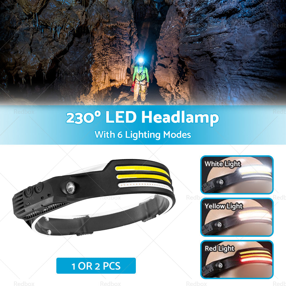 230º LED Headlamp Head Torch Headlight Rechargeable Super Bright