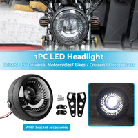 Motorcycle 6. 5inch LED Headlight Spiral Side Mount Bracket Suitable For Cafe Racer