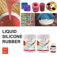 SH25 Liquid Silicone Rubber Mould Making Kit 100:3 Mix - 1Kg 5Kg 10Kg Red