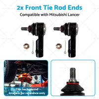 2x Front Tie Rod Ends Suitable for Mitsubishi Lancer GL CE ES 1.5L 1.8L 95-07