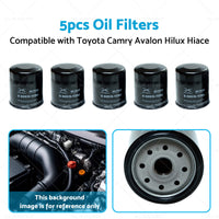 5x Oil Filter Suitable for Toyota Camry Avalon Hilux Hiace 90915-YZZD2 1KDFTV