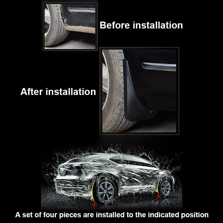 For MG ZS 2018 - Onward 4Pcs Splash Guard Fenders Mud Flap Mudguards Front Rear