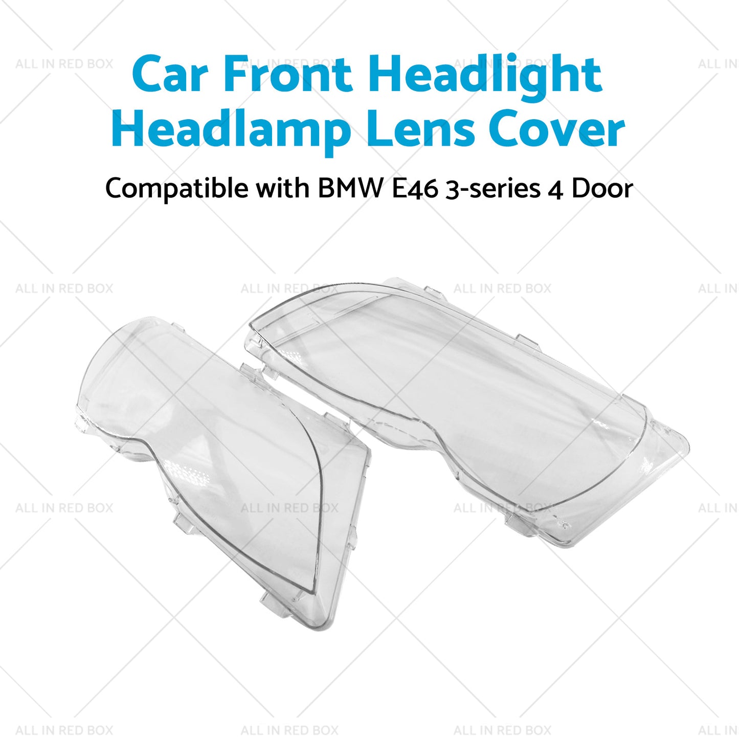 Car Front Headlight Headlamp Lens Cover Suitable for BMW 3-Series E46 4 Door