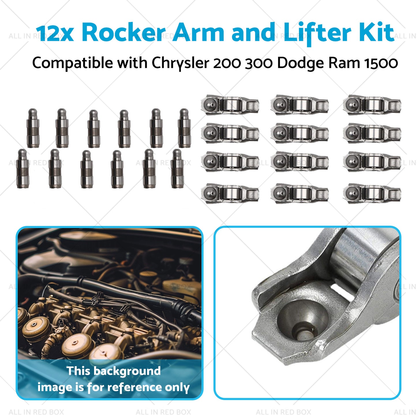 12x Rocker Arm and Lifter Kit Suitable for Dodge Ram 1500 Chrysler 200 300 11-20