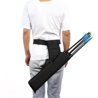 Archery Arrow Quiver Holder 3 Tube Back Waist Shoulder Strap Bag Pouch Hunting