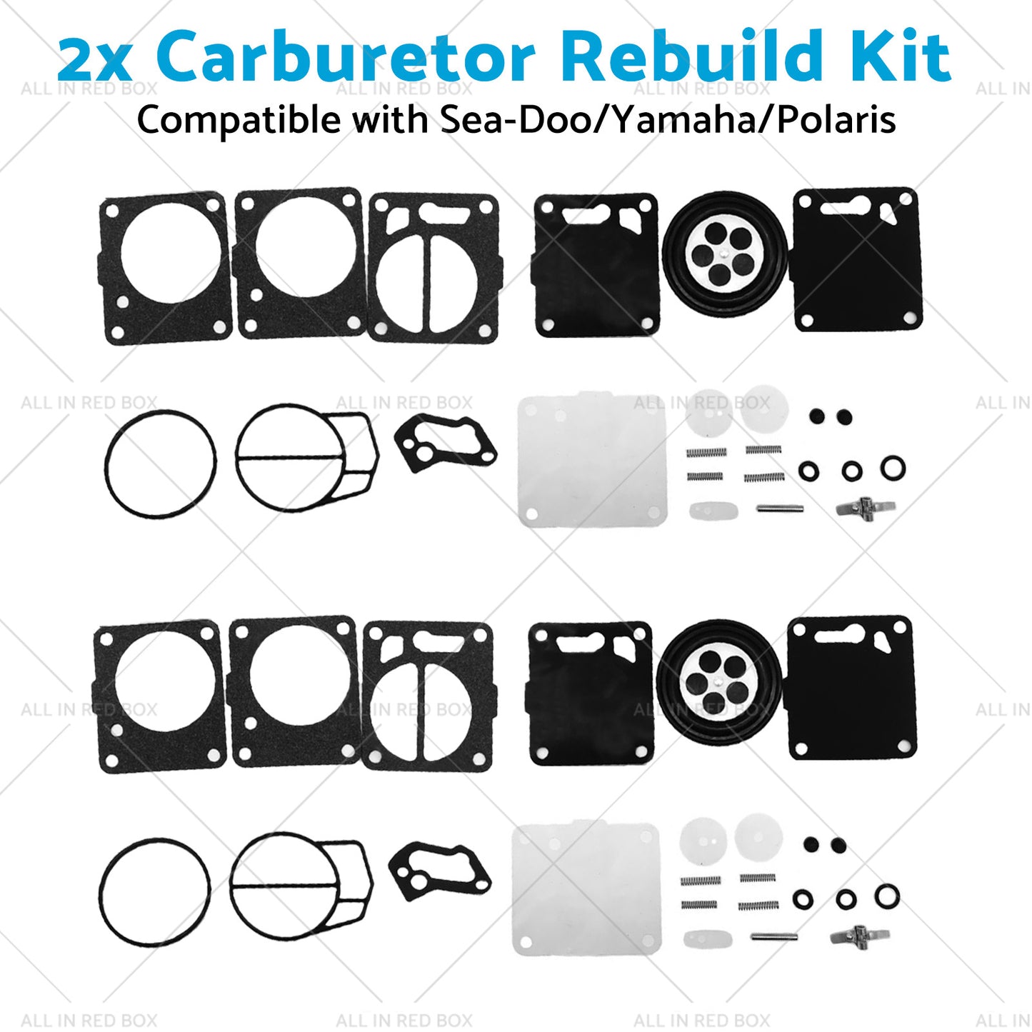 2x Carburetor Carb Rebuild Repair Kit Suitable Sea-Doo SP SPI SPX HX GS GSI GSX