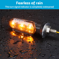 4x Motorcycle LED Turn Signal Indicators Suitable For Bikes ¡§C Amber, Universal Fitment