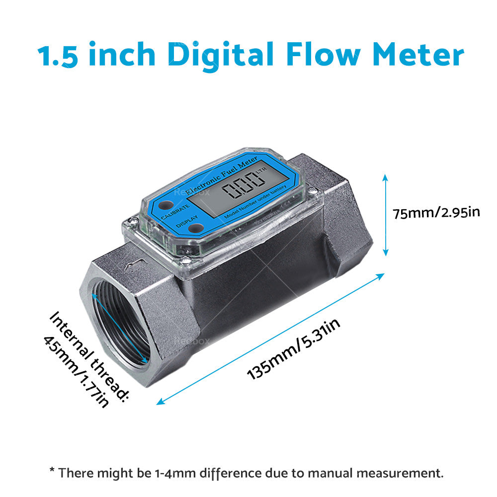 1/1.5/2 inch Turbine Digital Diesel Water Fuel Flow Meter Oval Gear Flow Gauge