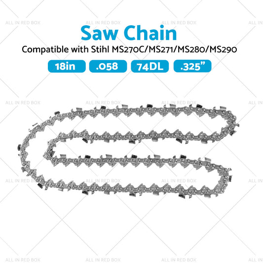 Tungsten Chainsaw Chain Semi Chisel 18 inch. 325 inch. 058 74DL Suitable for Stihl MS271