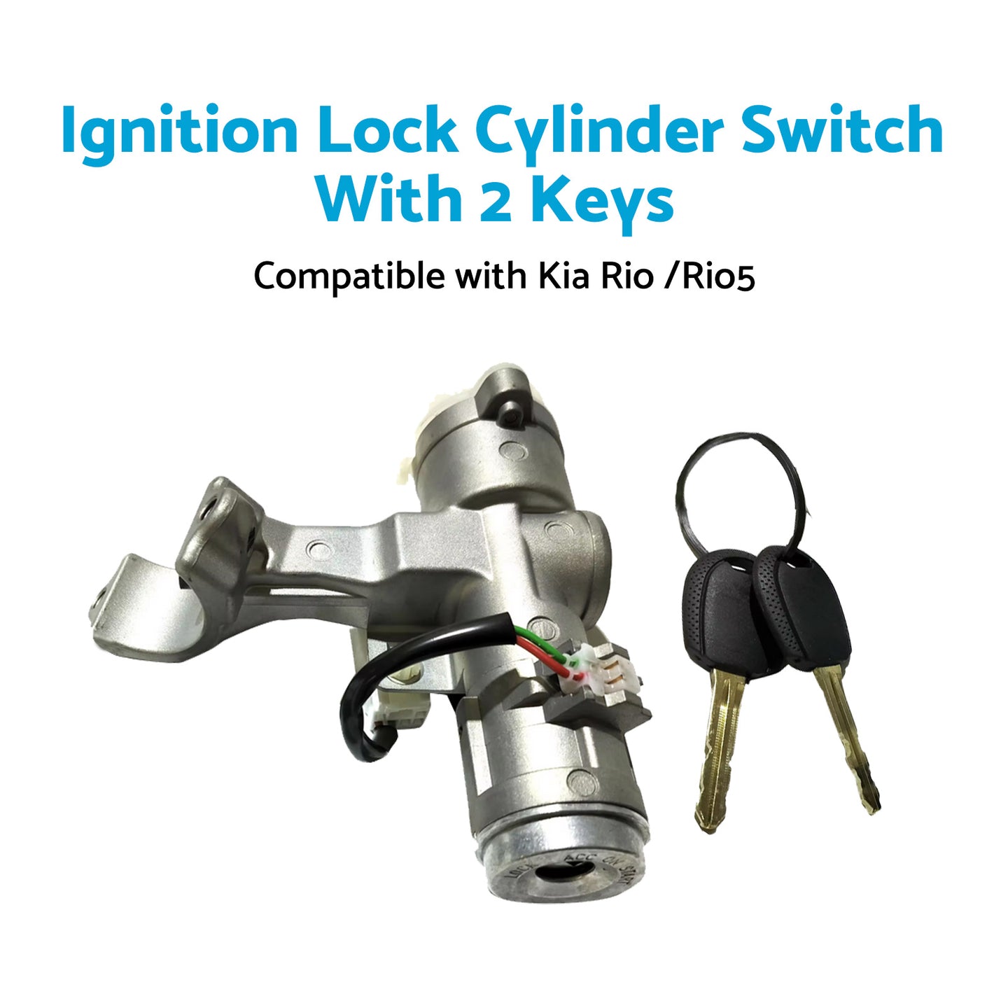 {{ Suitable For Kia Rio 06-09 Ignition Lock Cylinder Switch With 2 Keys 819001GB00 }} - Buy Car Parts Online at {{ Kaka Auto Parts }}.