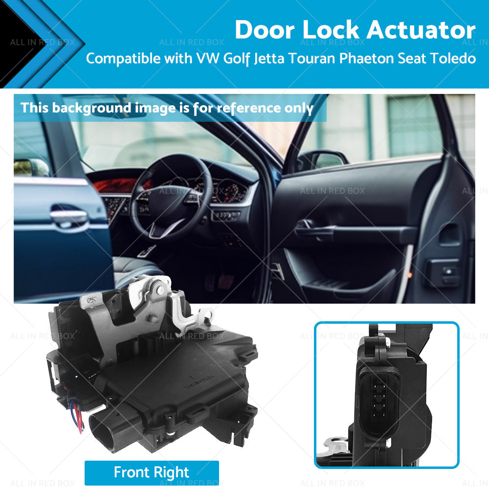 Front Right Door Lock Actuator 3D2837016A Suitable for VW Golf Jetta Touareg