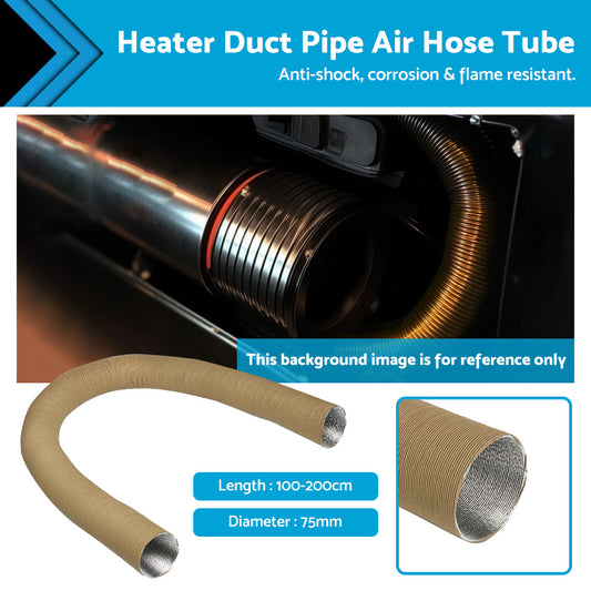 75mm 200cm Heater Duct Cold Hot Air Hose Pipe For Car Parking Air Diesel Heater