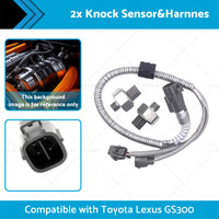 89615-12090 2x Knock Sensor and Harnnes Suitable for Toyota Lexus GS300 3. 0L 4Runner