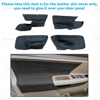 4PCS Black Leather LH RH Door Armrest Panel Cover Suitable For VW Jetta Golf MK5