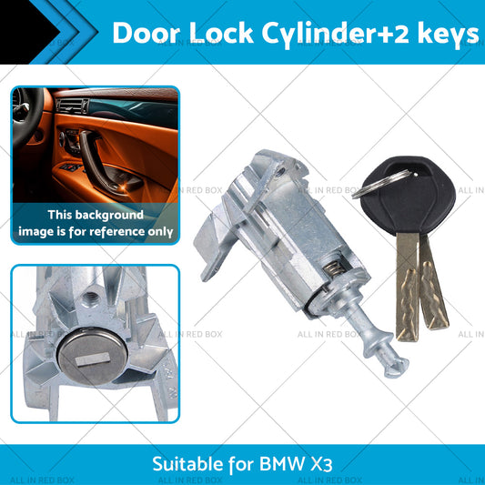 Front left Side Door Lock Cylinder Barrel w  Keys Suitable for BMW X3 2003-2010